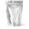 Transparent & Silver Zipper Stand-up Pouch