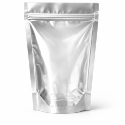 Transparent & Silver Zipper Stand-up Pouch