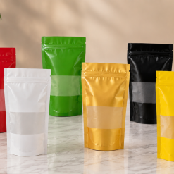 Glossy Finish Stand up Pouches With Window