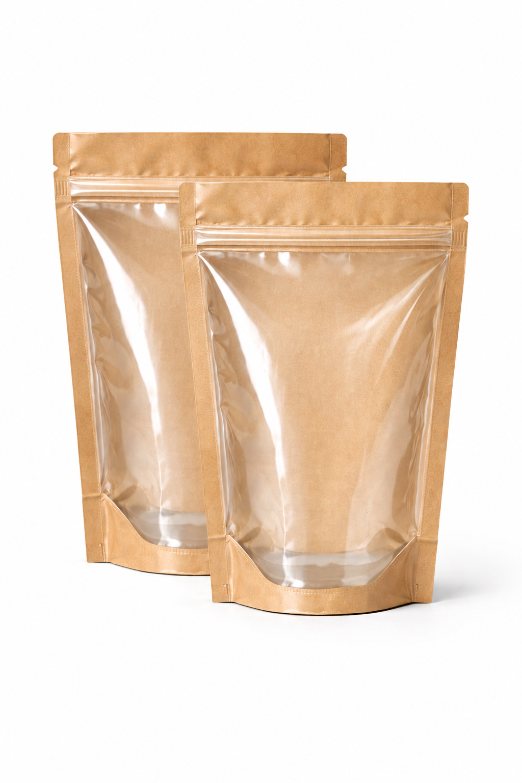One Side Kraft- One Side Transparent Stand up Pouch - Image 3